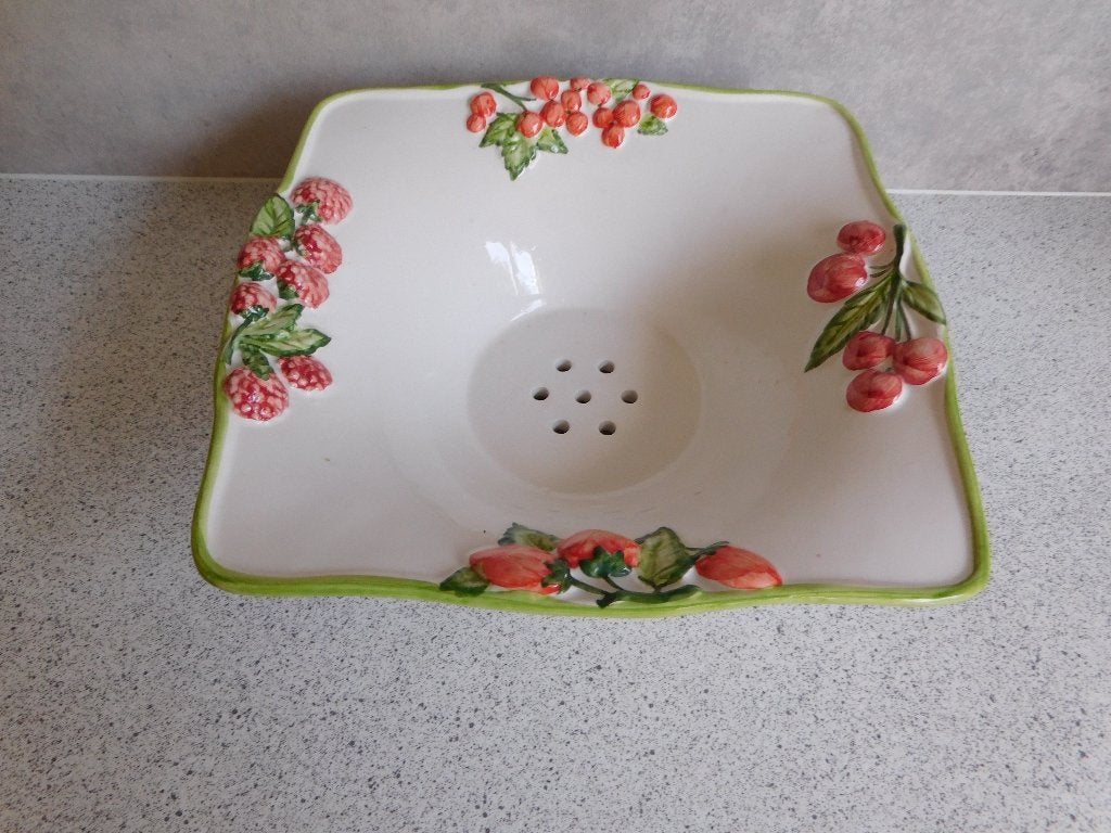 Vergiet Fruittest Treef 23x7 cm. Rood Fruit  Made in Italy, Ophalen of Verzenden