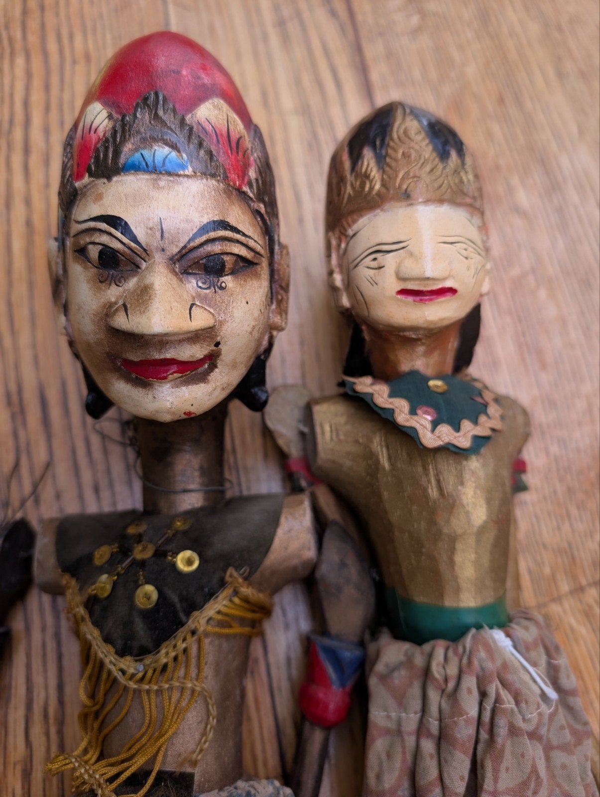 2 authentieke Wayang Golek poppen (Prins & Krijger) rek5, Antiek en Kunst, Ophalen of Verzenden