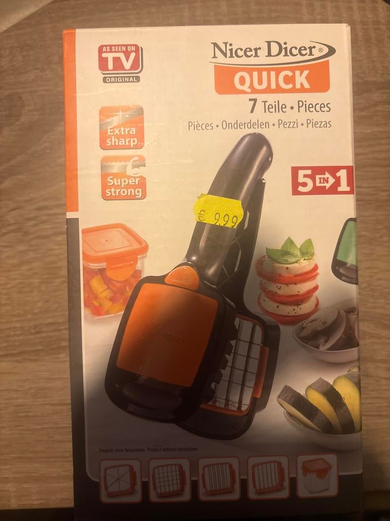 Nicer Dicer Quick - Groentesnijder 5-in-1, Ophalen, Overige typen, Kunststof, Nieuw