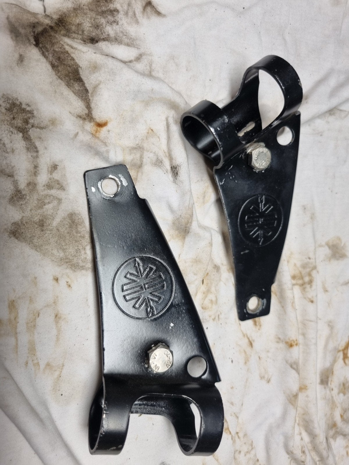 Koplamp steunen Kreidler RM (set van 2), Ophalen of Verzenden, Gebruikt, Koplamp