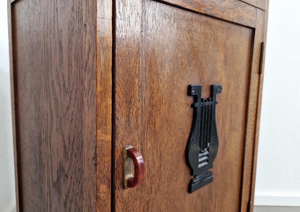 Art Deco Nachtkastje | 1930, Ophalen, Gebruikt, Minder dan 45 cm, -