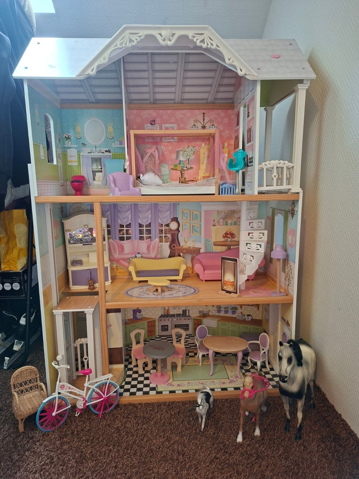 Barbie huis, Kinderen en Baby's, Ophalen, Gebruikt, Poppenhuis