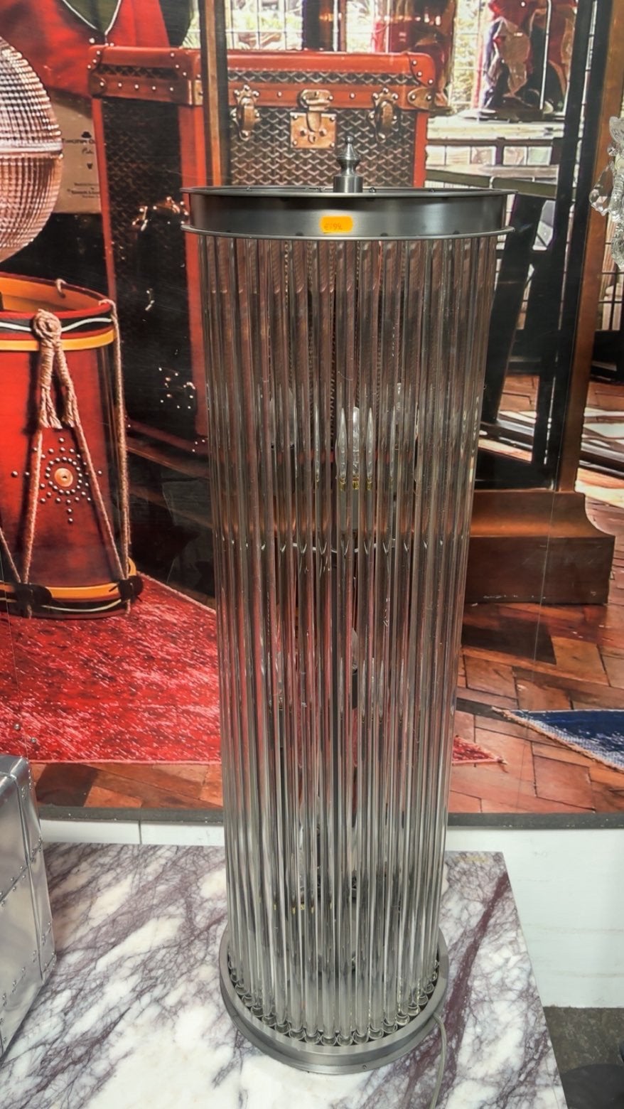 Timothy Oulton design vloerlamp - cilinder - metaal, Ophalen of Verzenden
