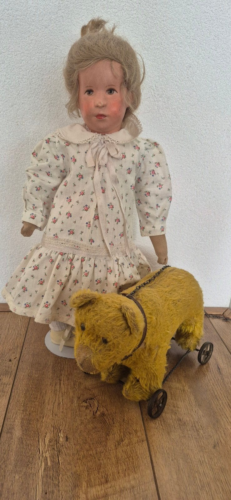 Vintage Kathe Kruse pop 52cm - Handgemaakt, Ophalen of Verzenden, Gebruikt, Pop