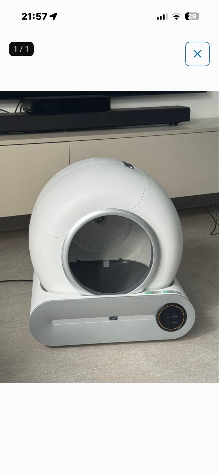Elektrische kattenbak, Dieren en Toebehoren, Kattenbakken, Ophalen, Zelfreinigend, Zo goed als nieuw, Open