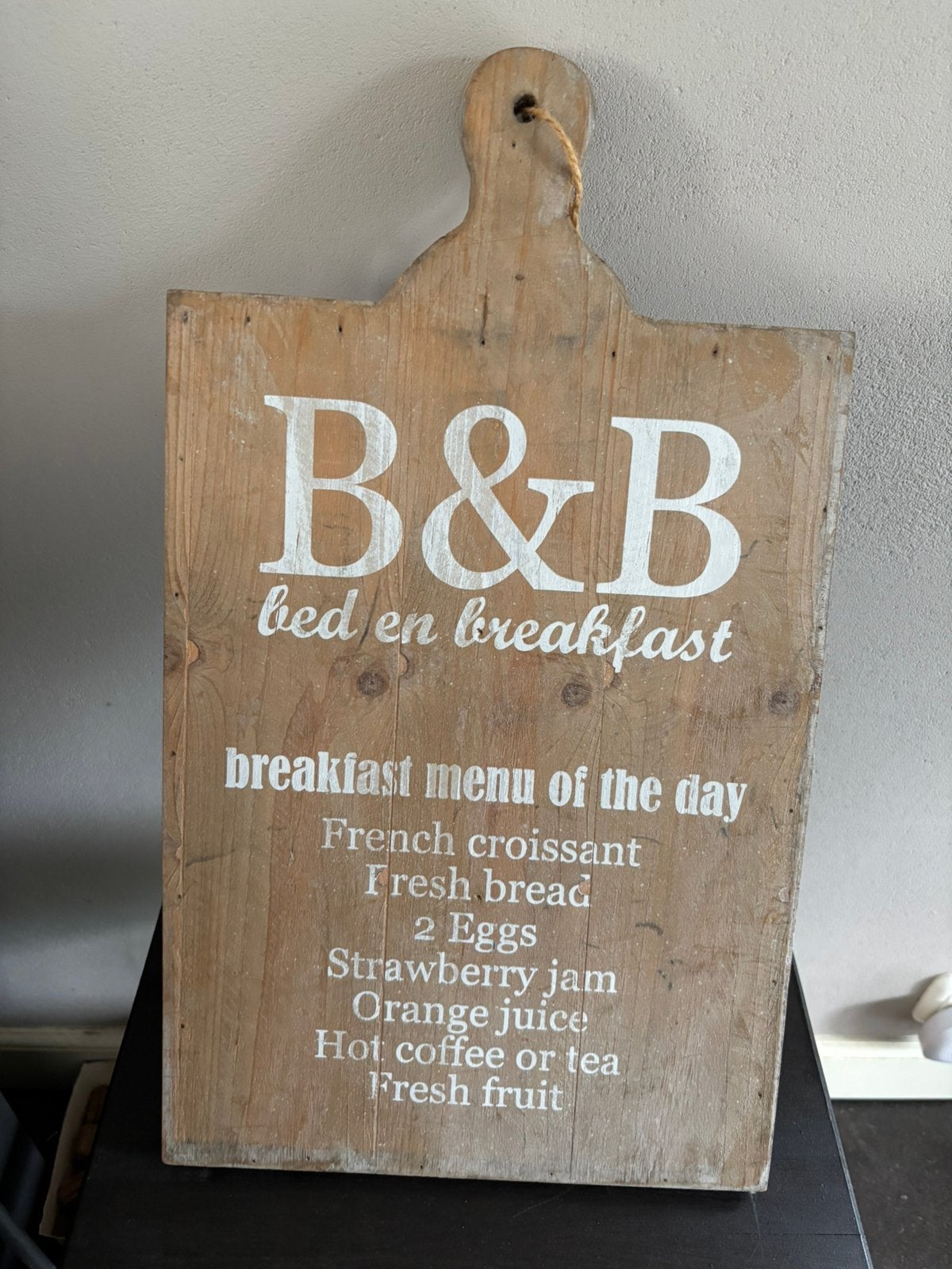 Tekstbord B&B, Ophalen, Zo goed als nieuw