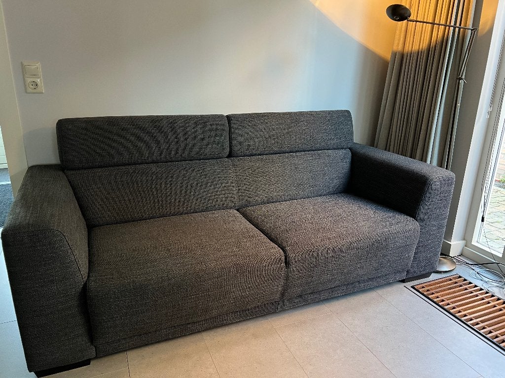 Montel 2,5 zits bank en hocker, Ophalen, Gebruikt, Overige maten, 75 tot 100 cm