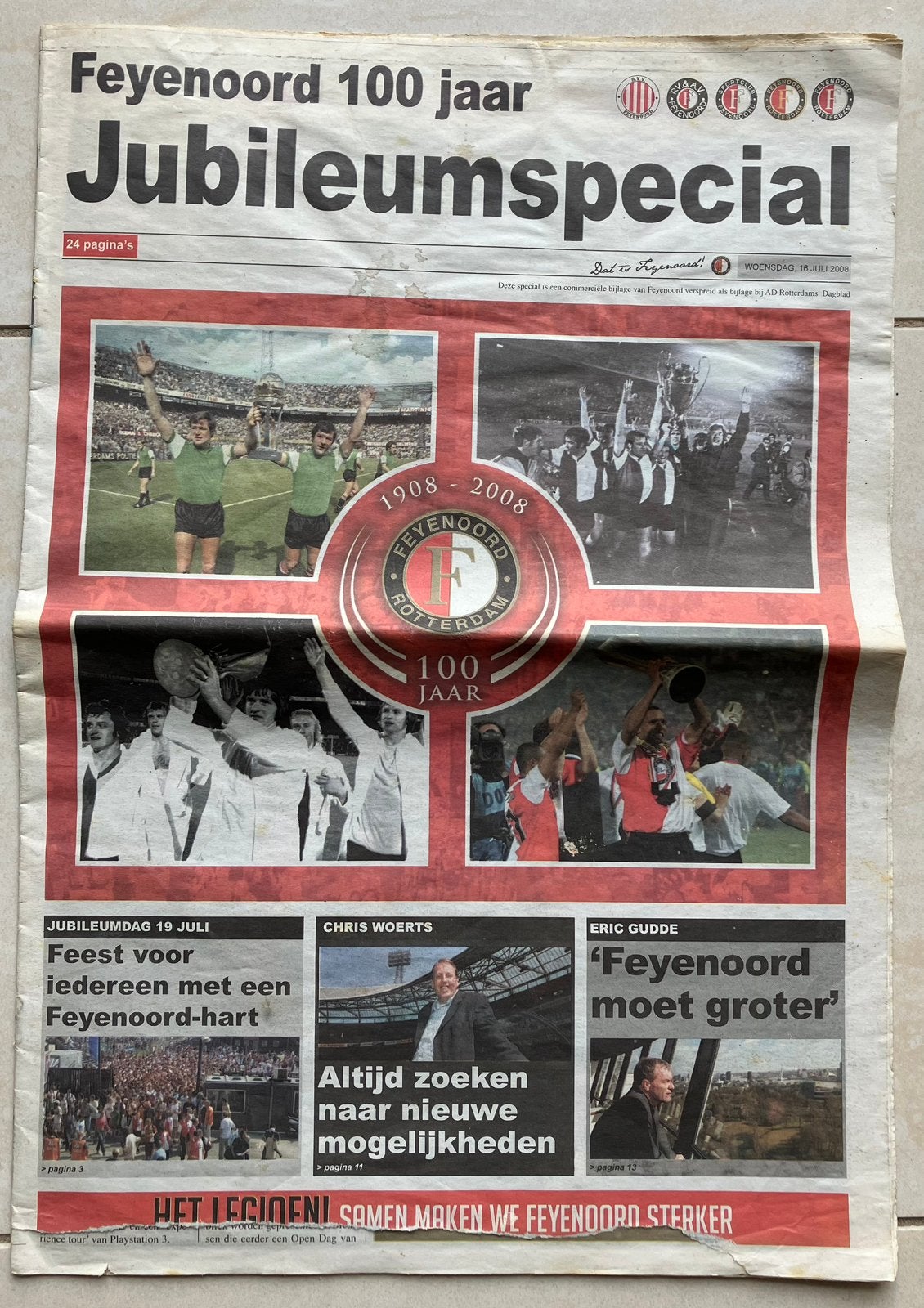 Feyenoord 100 jaar AD Special, Verzamelen, Ophalen of Verzenden, Zo goed als nieuw, Feyenoord, Boek of Tijdschrift