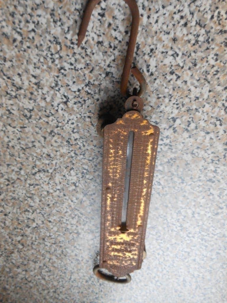 oude hangweegschaal, Ophalen, Gebruikt
