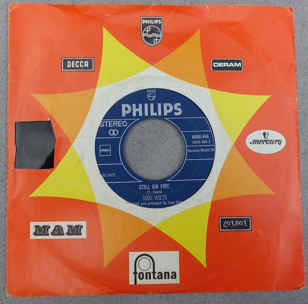 5000 Volts - I'm On Fire / Still On Fire (Philips 1975) (2), Cd's en Dvd's, Vinyl Singles, Gebruikt, 7 inch, Ophalen of Verzenden