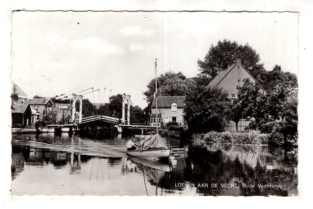 Loenen aan de Vecht  Oude Vechtbrug, Verzenden, 1940 tot 1960, Gelopen, Utrecht