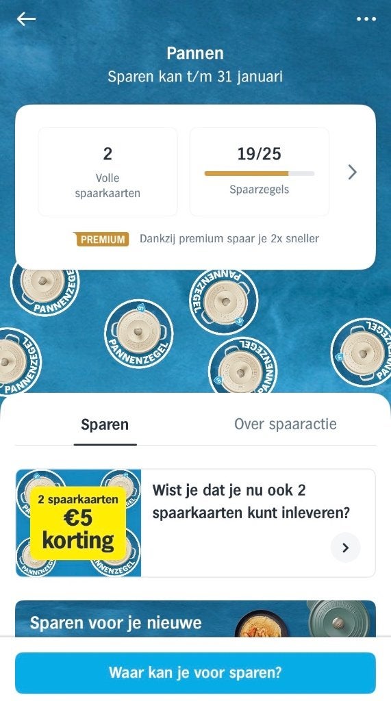 AH pannenzegels, Albert Heijn, Ophalen