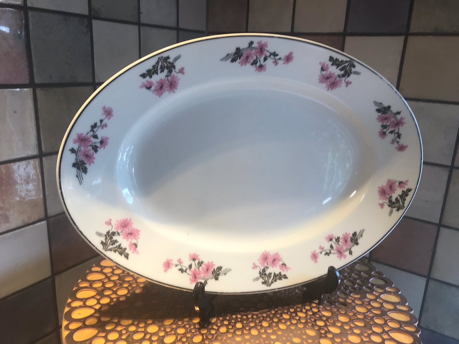 Limoges,2 vintage platte schalen,lengte 40 en 34 cm,br.27,24, Antiek en Kunst, Ophalen of Verzenden
