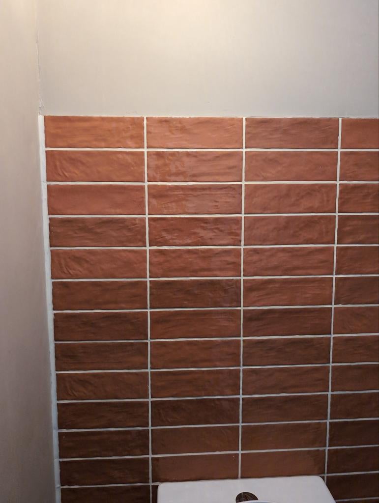 Oranje tegels 20x6cm, Doe-het-zelf en Verbouw, Tegels, Ophalen of Verzenden, Keramiek, Minder dan 5 m², Vloertegels