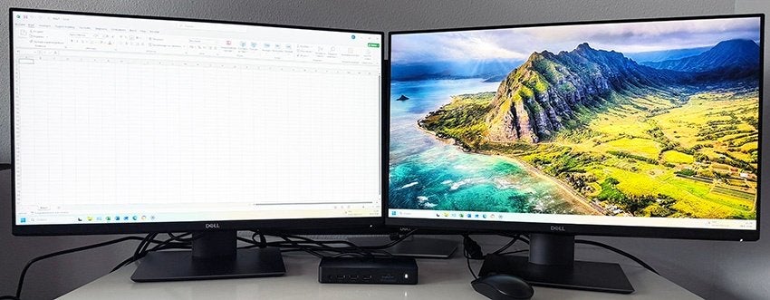 2x Dell P2719HC – 27 inch Monitor + Dell D3100 Dock, Computers en Software, Monitoren, Ophalen, IPS, Refurbished, Full HD