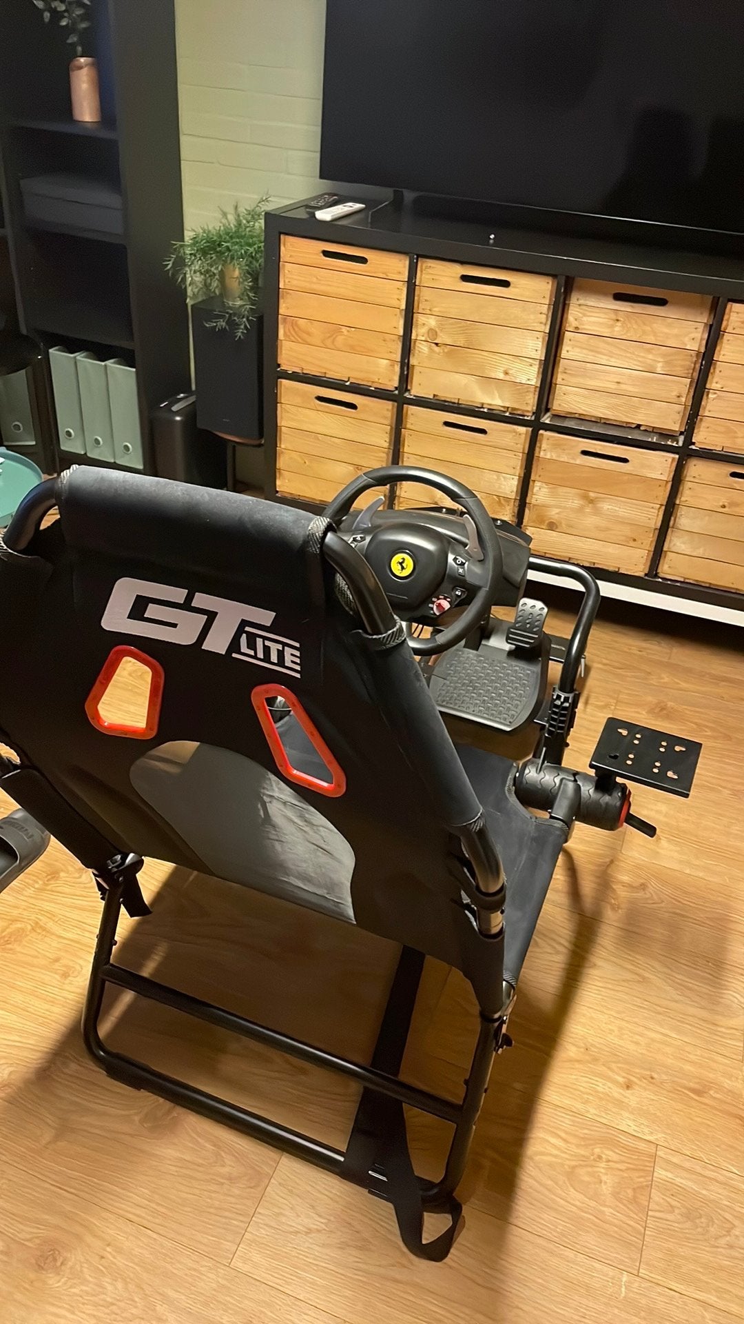 Next level racing stoel + Thrustmaster T80 Ferrari 488 GTB, Spelcomputers en Games, Ophalen, Zo goed als nieuw, Playseat of Racestoel