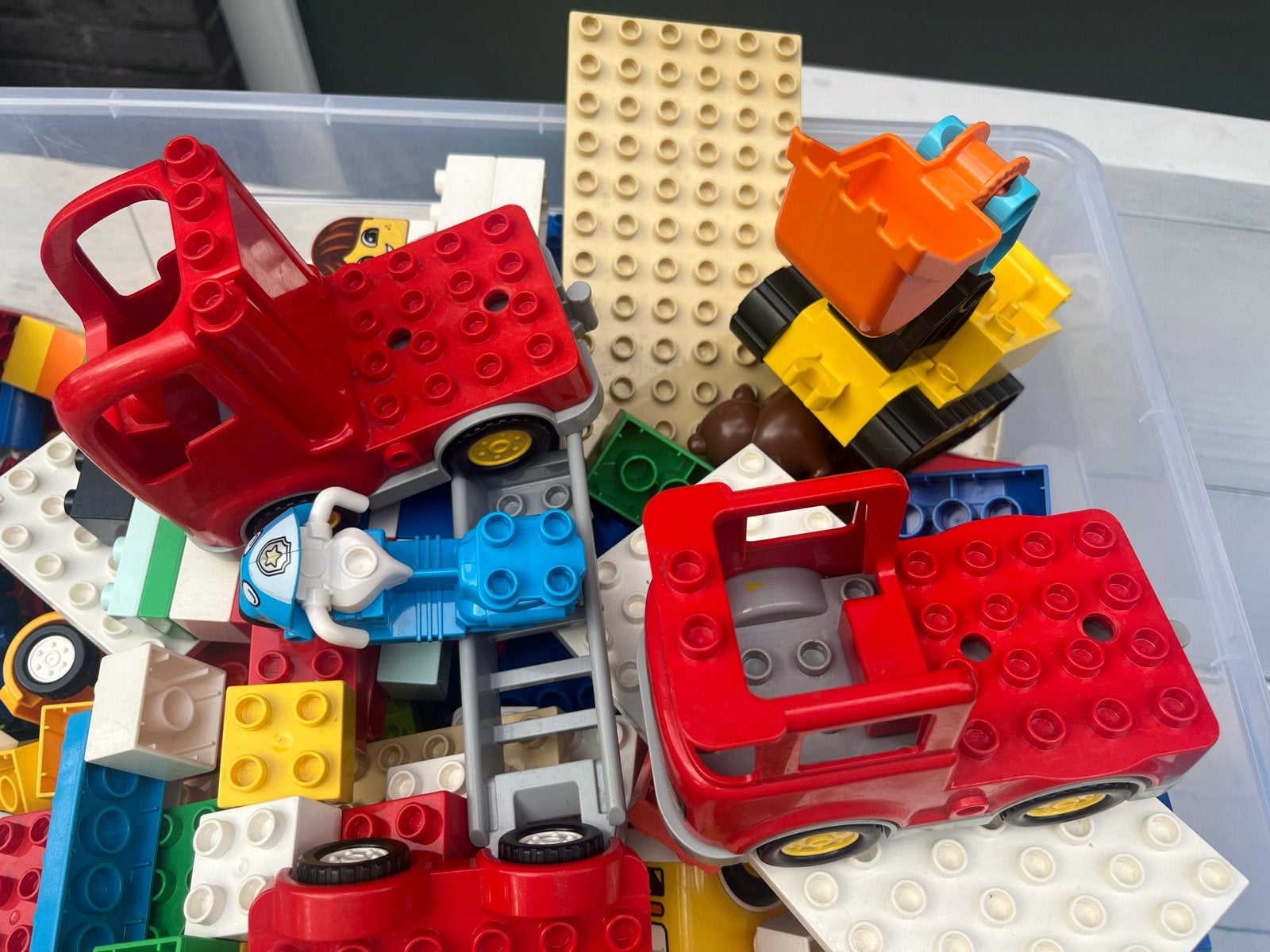 Grote doos met diverse Lego Duplo blokken en onderdelen, Ophalen, Gebruikt, Overige thema's, Duplo
