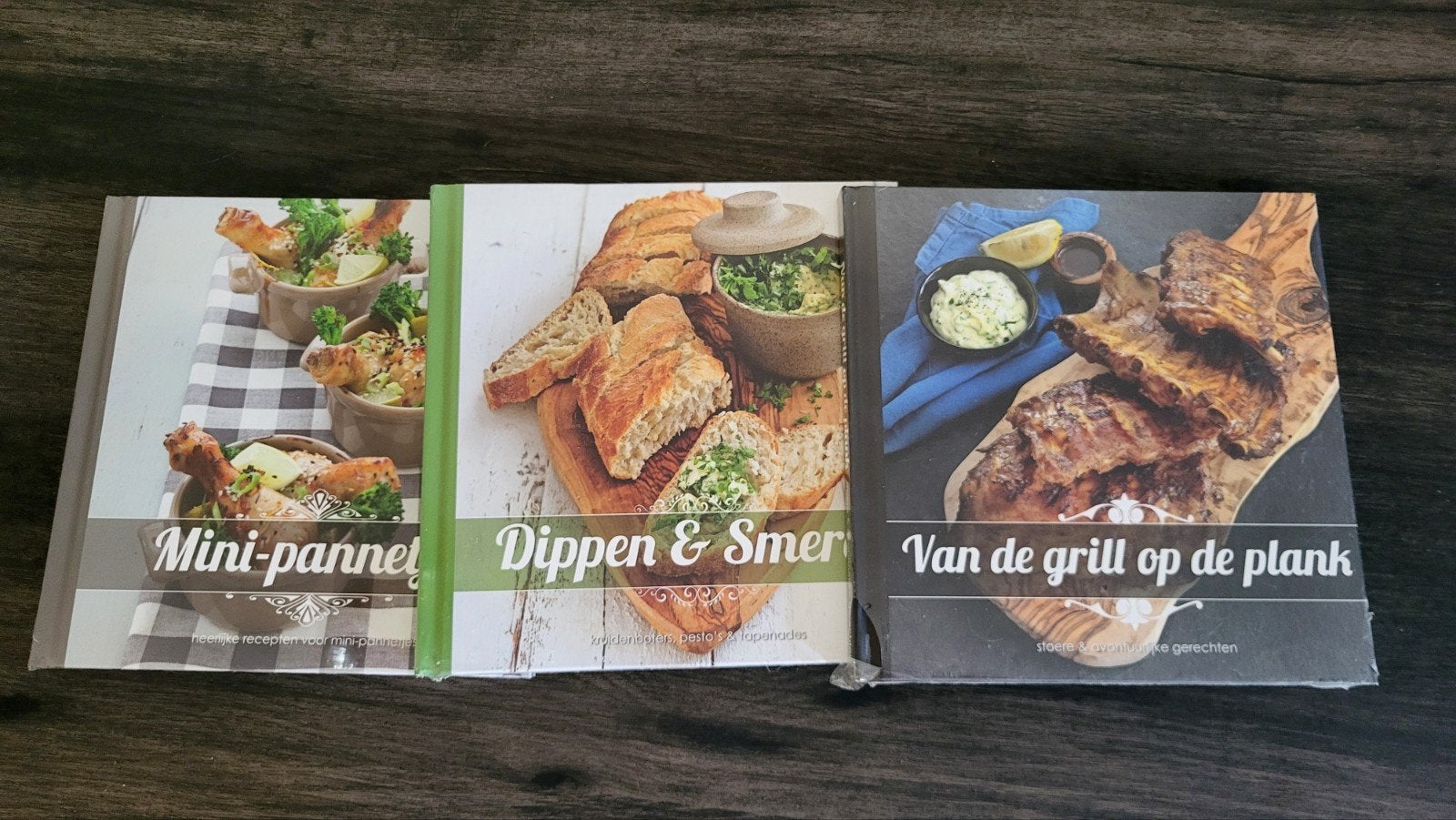Kookboeken set: Grill, Dippen & Smeren, Mini-pannetjes, Boeken, Ophalen of Verzenden