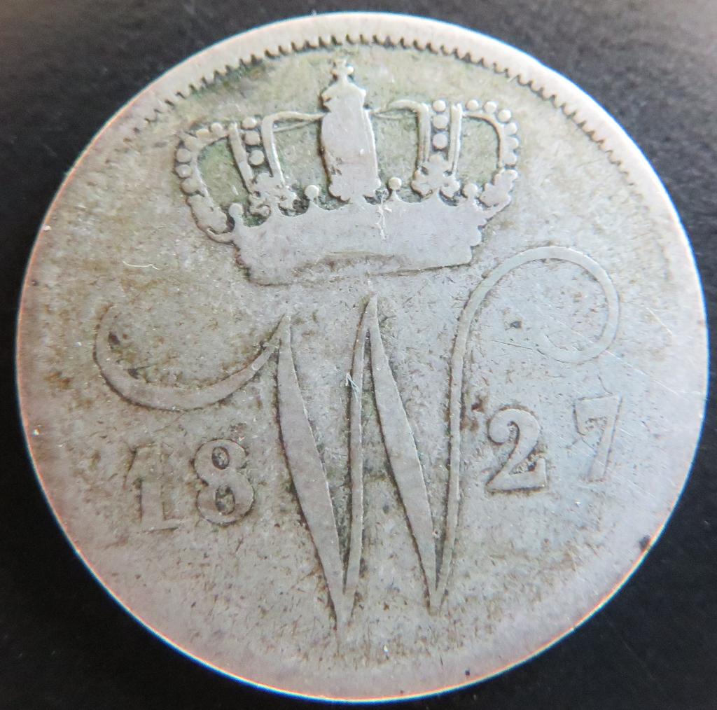 10 Cent 1827U, Verzenden, Zilver, 10 cent, Koning Willem I