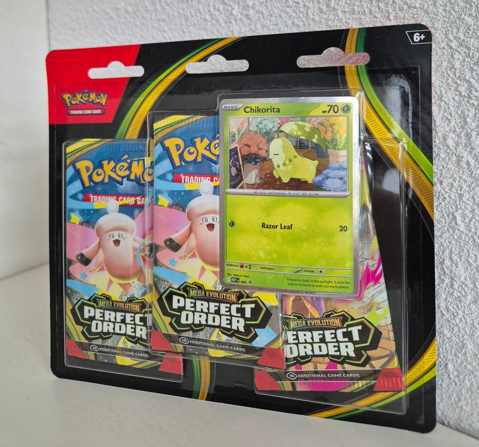 Pokémon TCG Perfect Order 3 Booster Blister - Chikorita, Ophalen of Verzenden, Nieuw, Boosterbox, Foil
