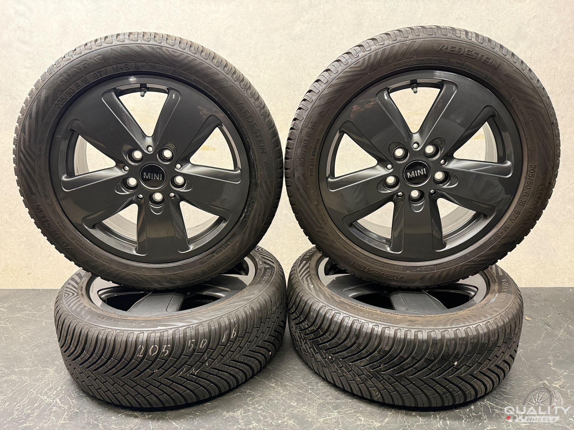 5x112 16” Mini Cooper F55 F56 F57 Velgen + 4s Banden 205/50/, Auto-onderdelen, Banden en Velgen, Gebruikt, -, Banden en Velgen
