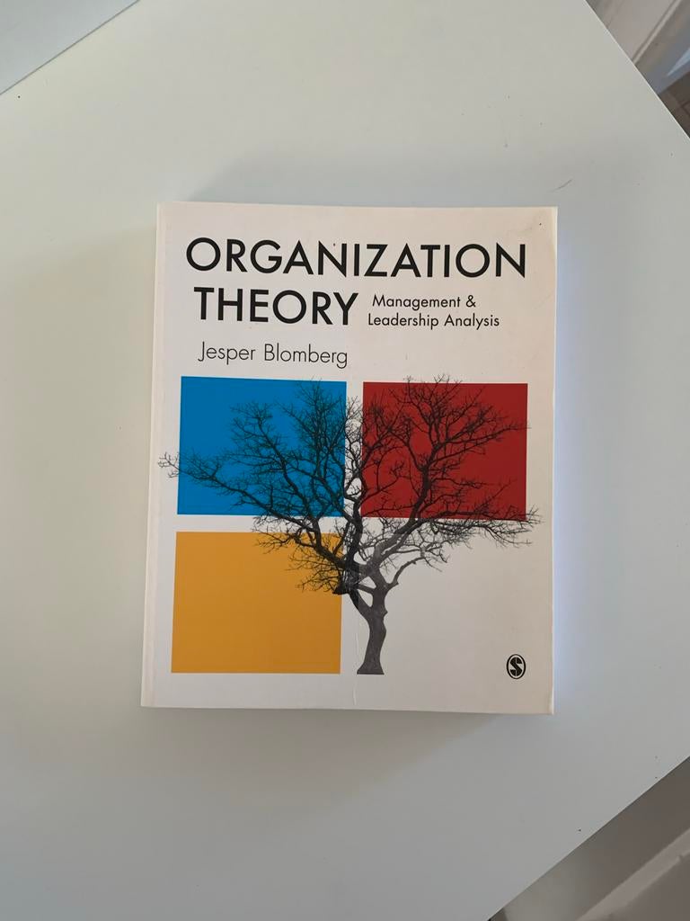 Organization Theory - Management & Leadership Analysis, Boeken, Ophalen of Verzenden, Gamma, Zo goed als nieuw, WO
