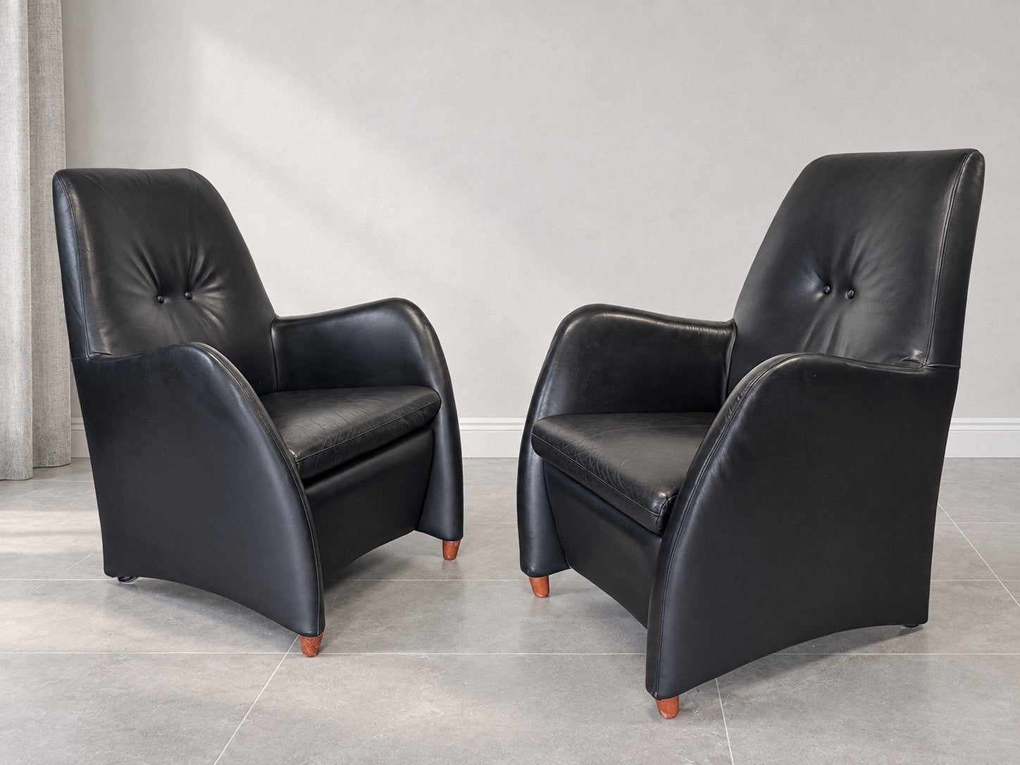 2x Gealux Leren Fauteuils | Dames- & Herenmodel.- Als Nieuw, X, 100 tot 125 cm, Leer, Ophalen of Verzenden
