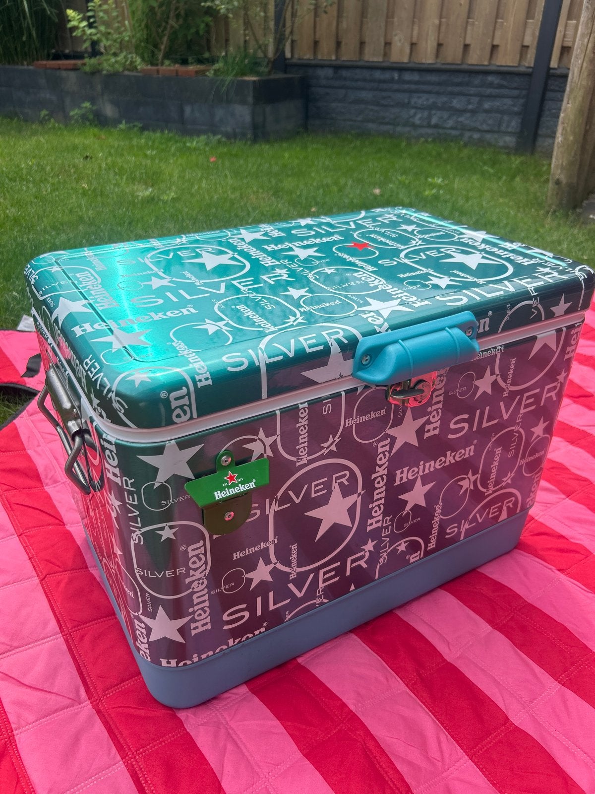 Heineken Silver Koelbox met Flesopener, Ophalen of Verzenden, Zo goed als nieuw, Koelbox, Koelelement