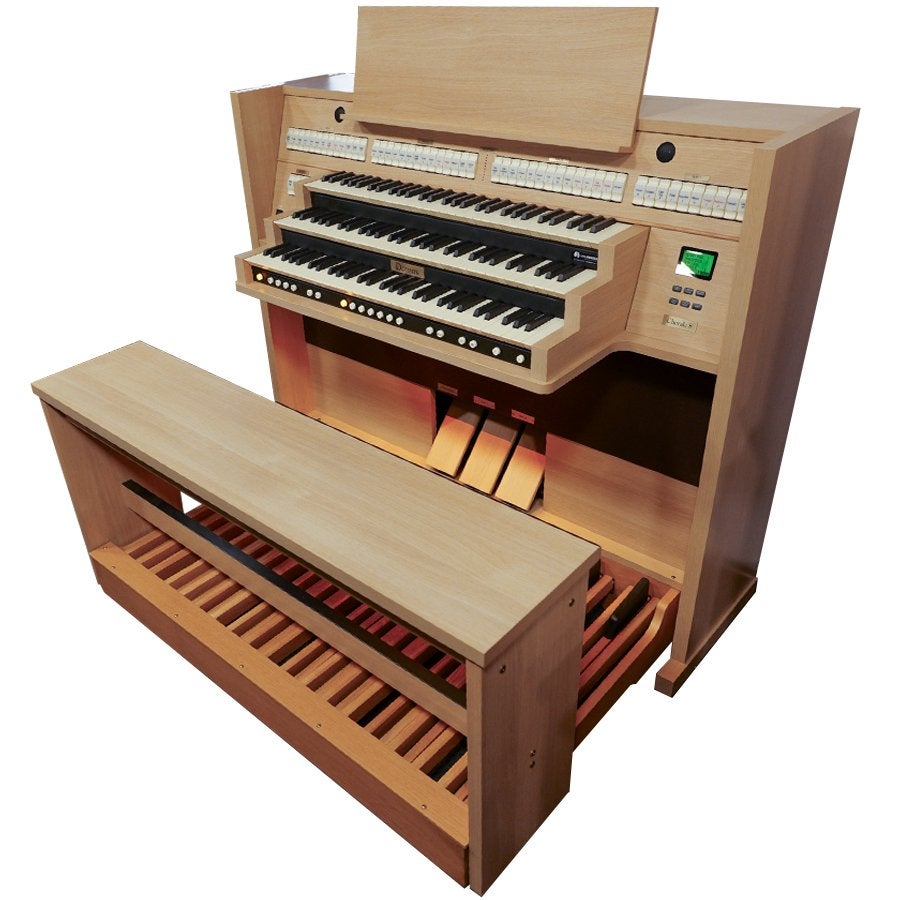 Domus Chorale 8 Occasion Blank Eiken Orgel, 3 klavieren, 3364AE, Ophalen of Verzenden, Info@johdeheer.nl