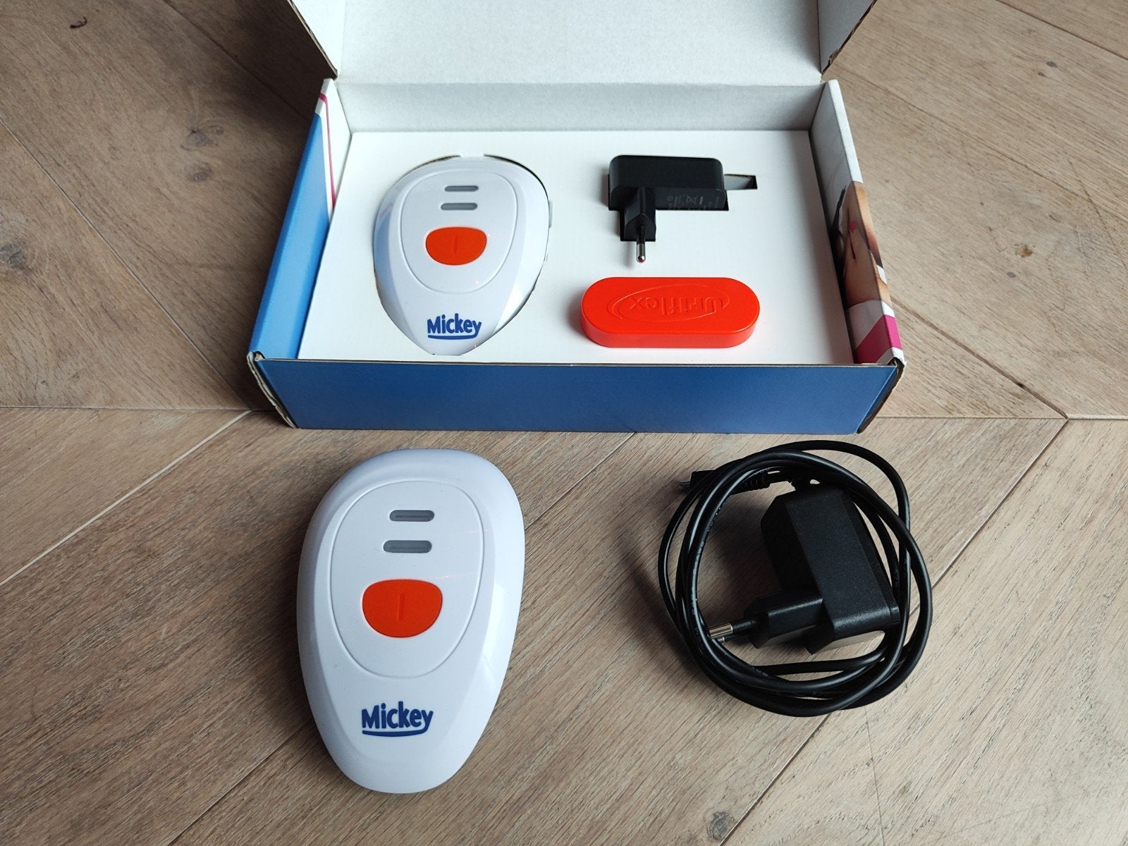 Plaswekker set Uriflex Mickey, Ophalen of Verzenden, Zo goed als nieuw