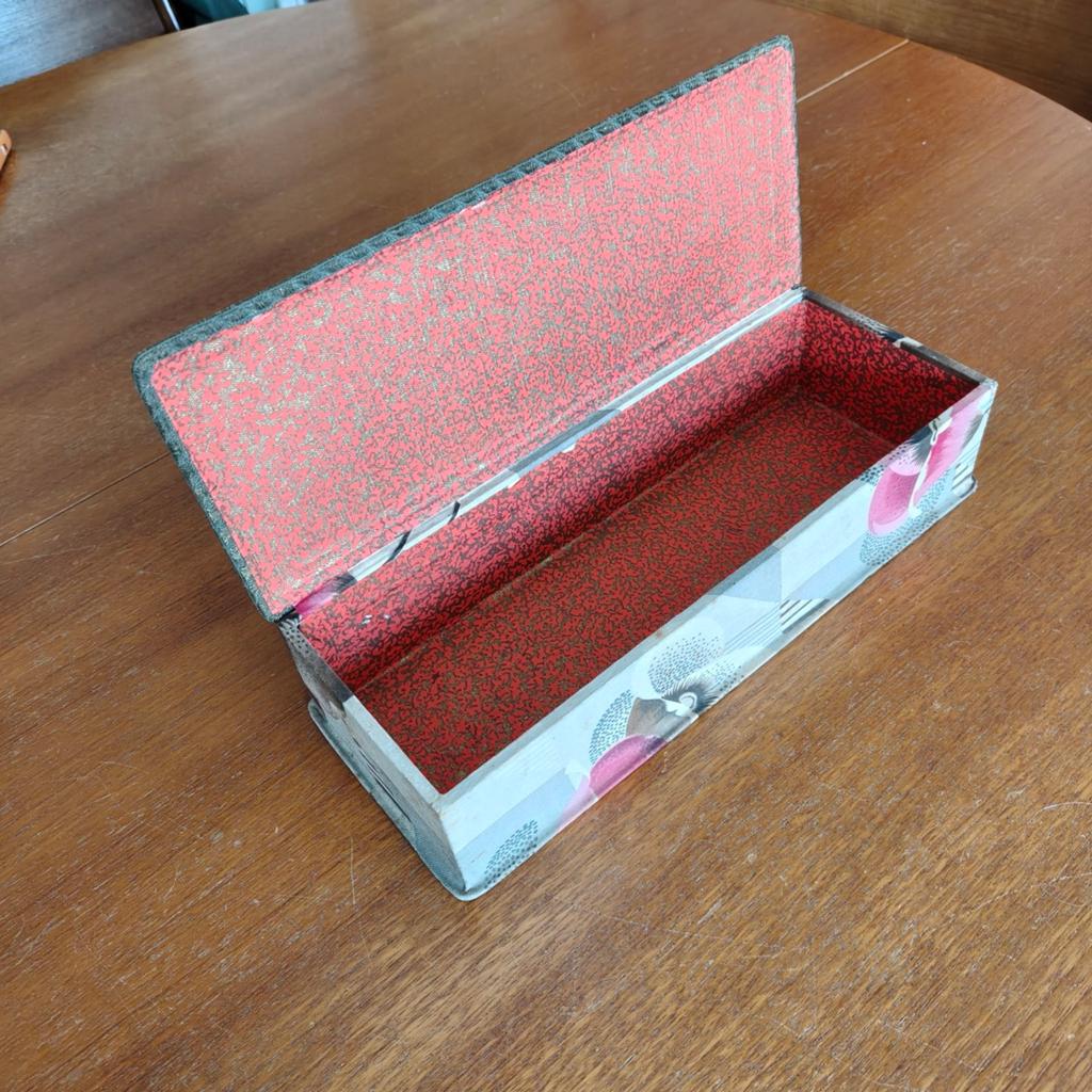 Art deco doos bekleed, Ophalen of Verzenden