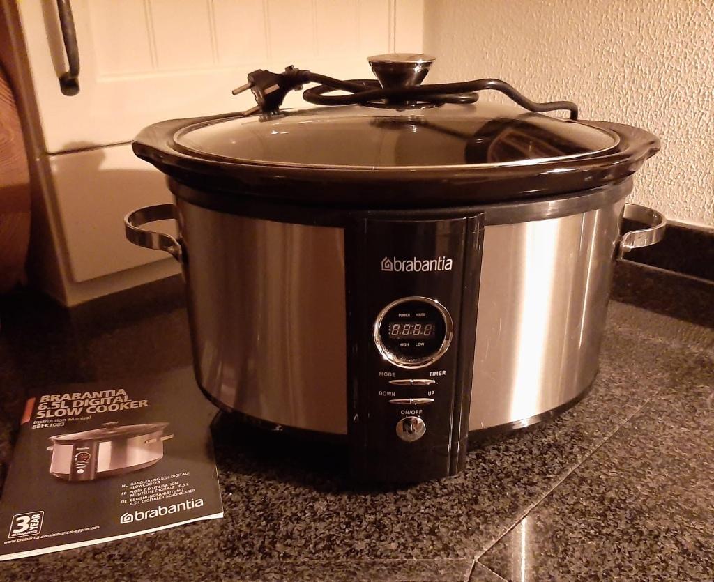Brabantia digital slow cooker 6.5 liter, Witgoed en Apparatuur, Ophalen, Zo goed als nieuw