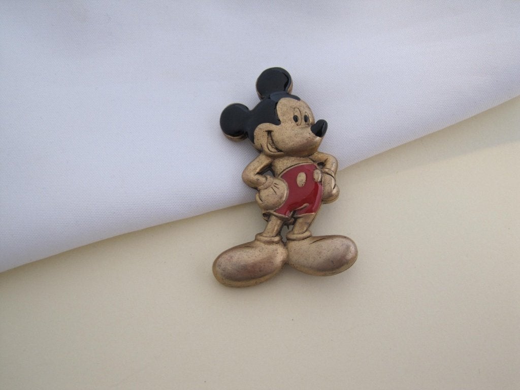 P. GERESERVEERD Broche Mickey Mouse, Verzenden, Zo goed als nieuw, Overige kleuren, Overige materialen