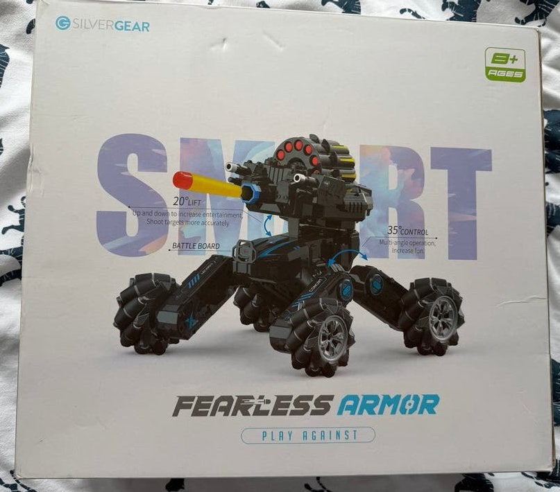 Silvergear Fearless Armor RC Tank met Afstandsbediening, Ophalen of Verzenden, Zo goed als nieuw, Afstandsbediening