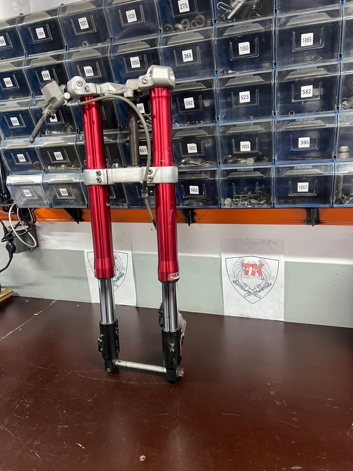 Derbi gpr paoli USD voorvork met rem, Gebruikt, Voorvork, Overige typen, Ophalen of Verzenden