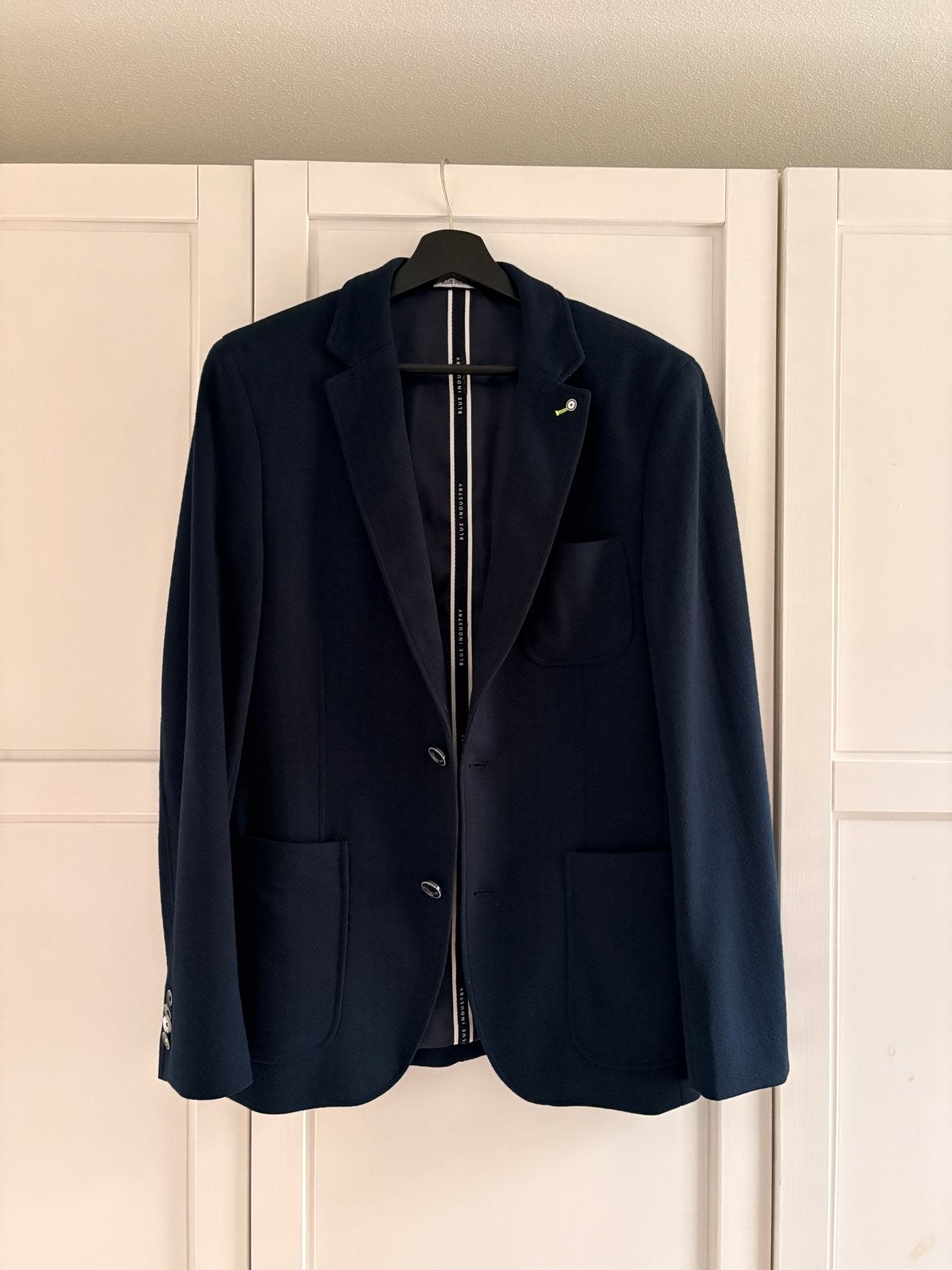 Donkerblauwe blazer van Blue Industry, Ophalen of Verzenden, Zo goed als nieuw, Maat 48/50 (M), Blauw