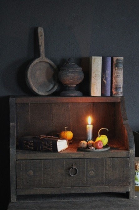 houten gruttersbak / opbergbak keuken met lade driftwood, Ophalen, Hout, Nieuw, Nvt