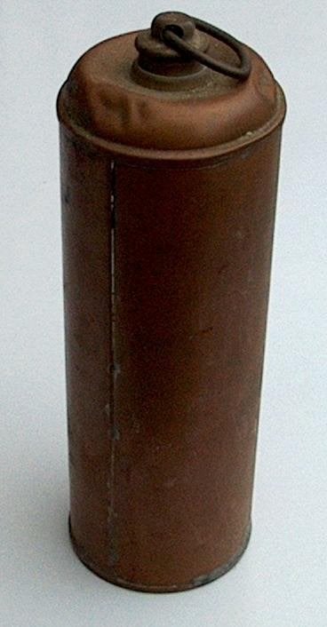 antiek : koperen kruik ( 22,5 cm hoog inclusief de dop ), Ophalen, Koper