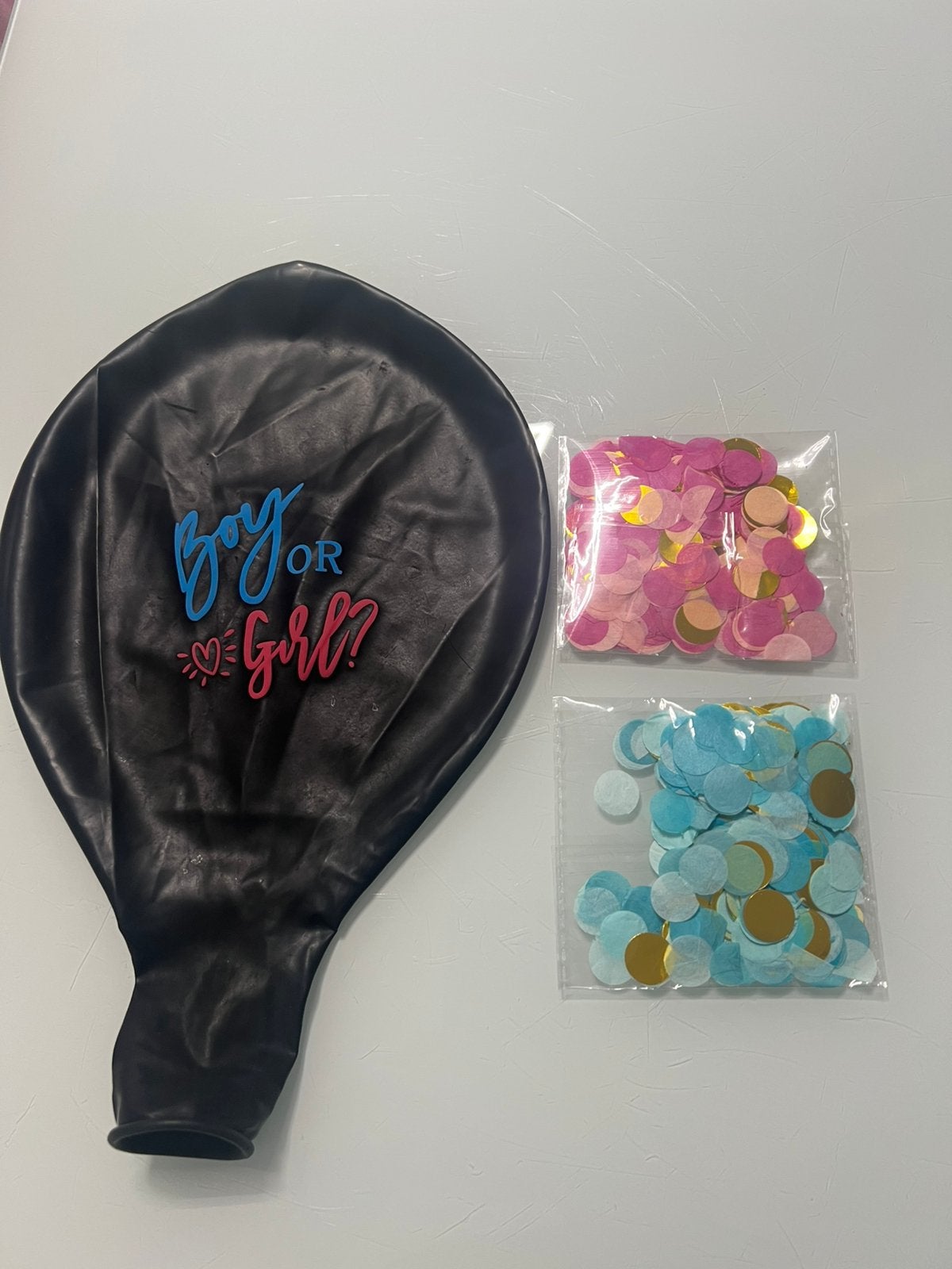 Gender Reveal Ballon, Ophalen of Verzenden, Zo goed als nieuw, Versiering, Geboorte of Huwelijk