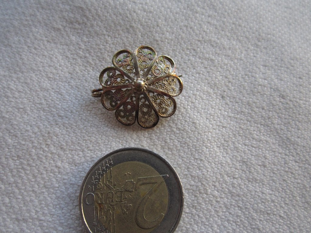 8.   Schitterende oude broche, vermeil, Sieraden, Tassen en Uiterlijk, Antieke sieraden, Ophalen, Zilver, Broche