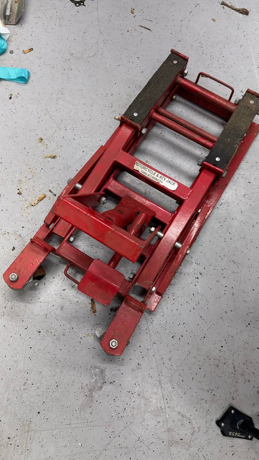 Zware motorkrik / ATV-krik - Werkt perfect, Ophalen, Gebruikt, Manueel, Garagekrik