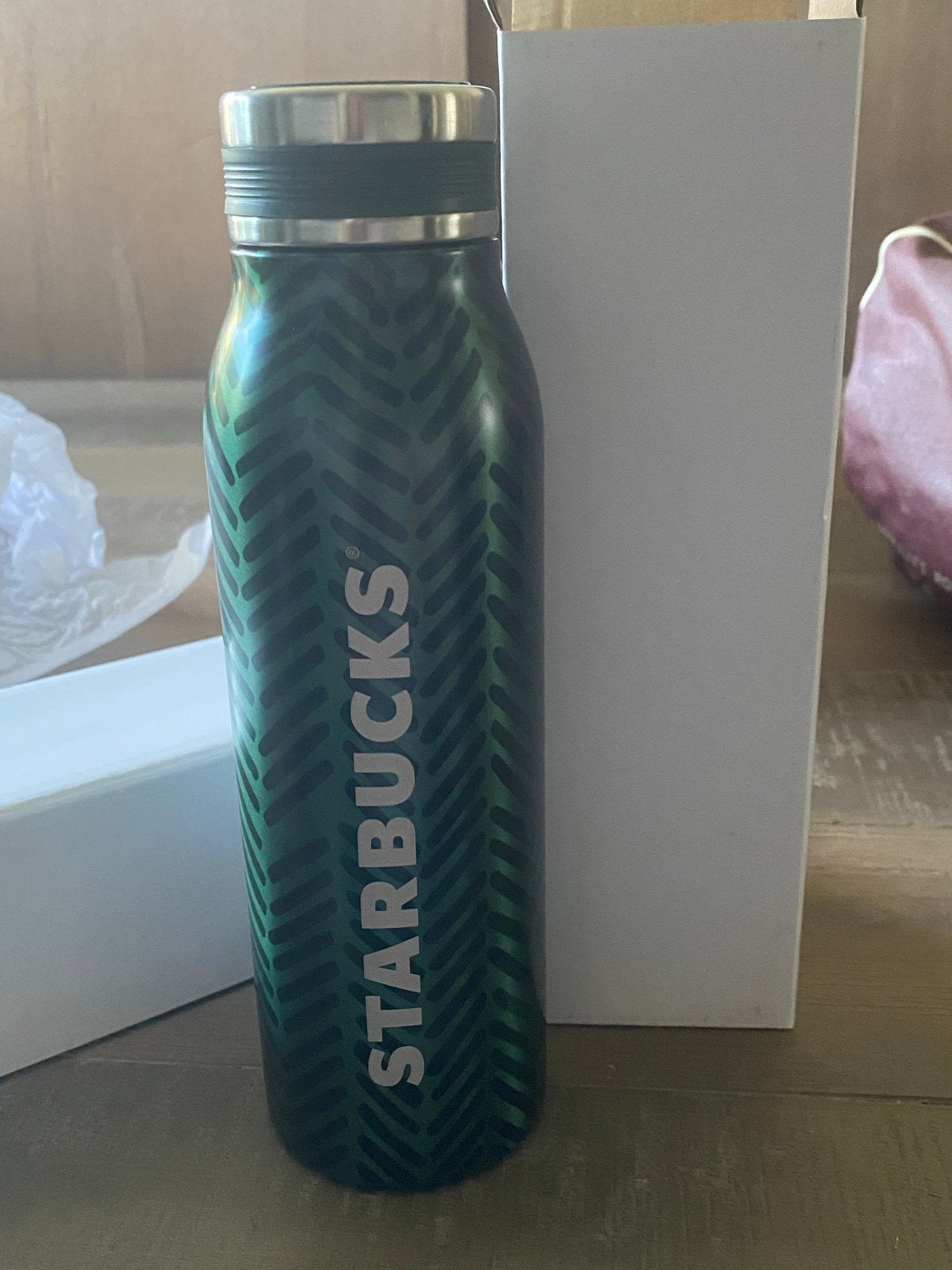 Starbucks Thermosfles Groen - Nieuw in doos, Nieuw, Ophalen of Verzenden, Metaal, Overige merken