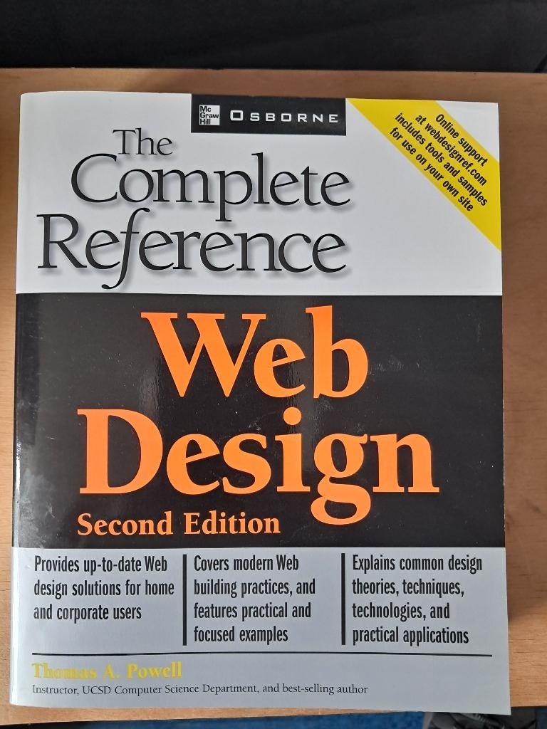 Web Design Complete Reference, Boeken, Informatica en Computer, Zo goed als nieuw, Internet of Webdesign, Ophalen of Verzenden