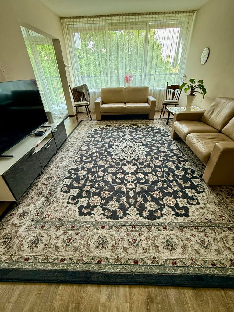 Groot Perzisch Tapijt - Klassiek Design, Gebruikt, Zwart, 200 cm of meer, Ophalen of Verzenden