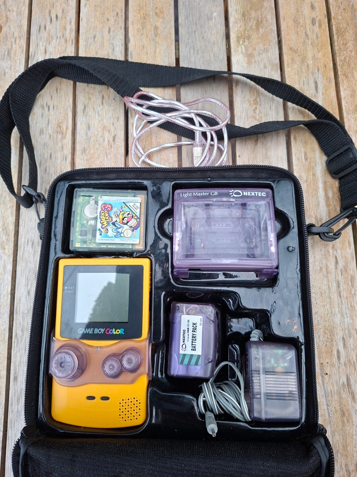 Game Boy Color met 7 games en accessoires in tas, Ophalen of Verzenden