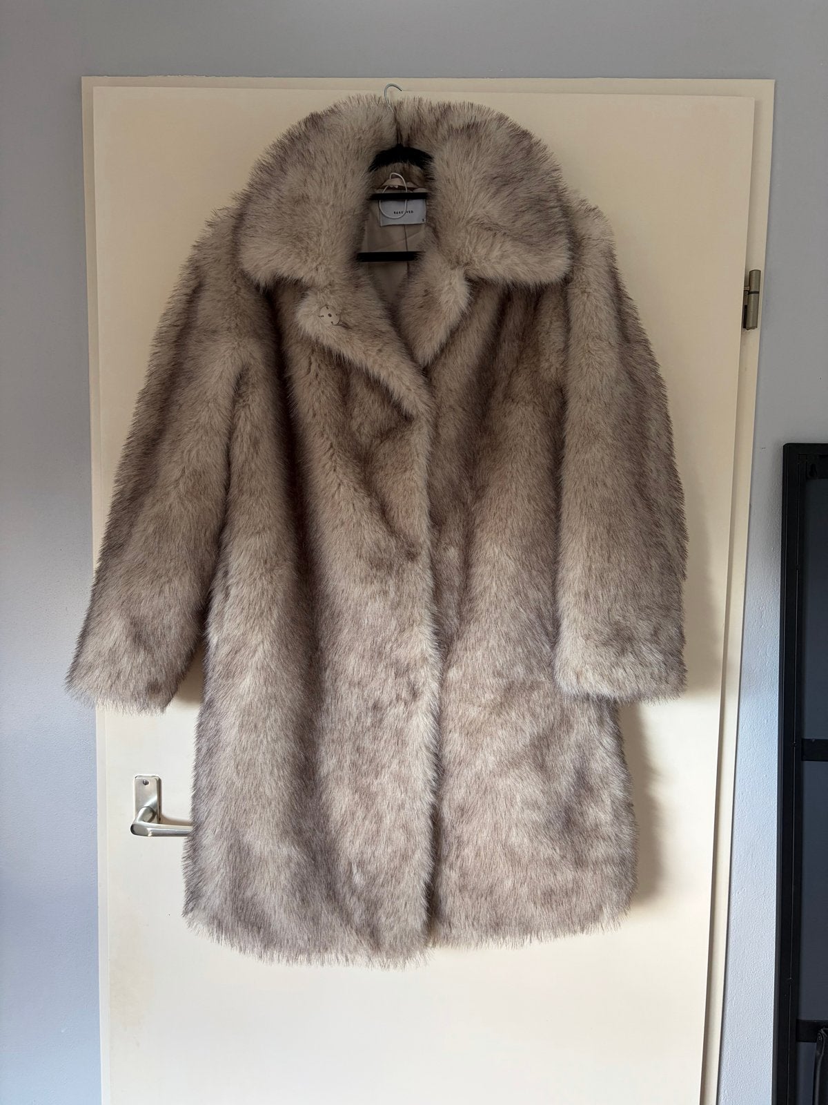 Reserved Faux Fur Jas Maat S, Ophalen of Verzenden, Zo goed als nieuw, Maat 36 (S), Beige