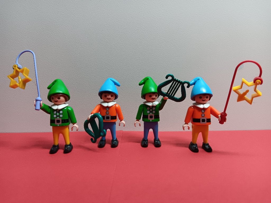 Playmobil KERST Elfjes, Poppetjes Onderdelen. per set: 5,95, Verzenden, Gebruikt, Complete set