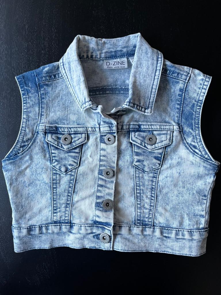 Maat 116/122 D-zine spijker gilet blauw, Kinderen en Baby's, Ophalen of Verzenden, Zo goed als nieuw, Meisje, Trui of Vest