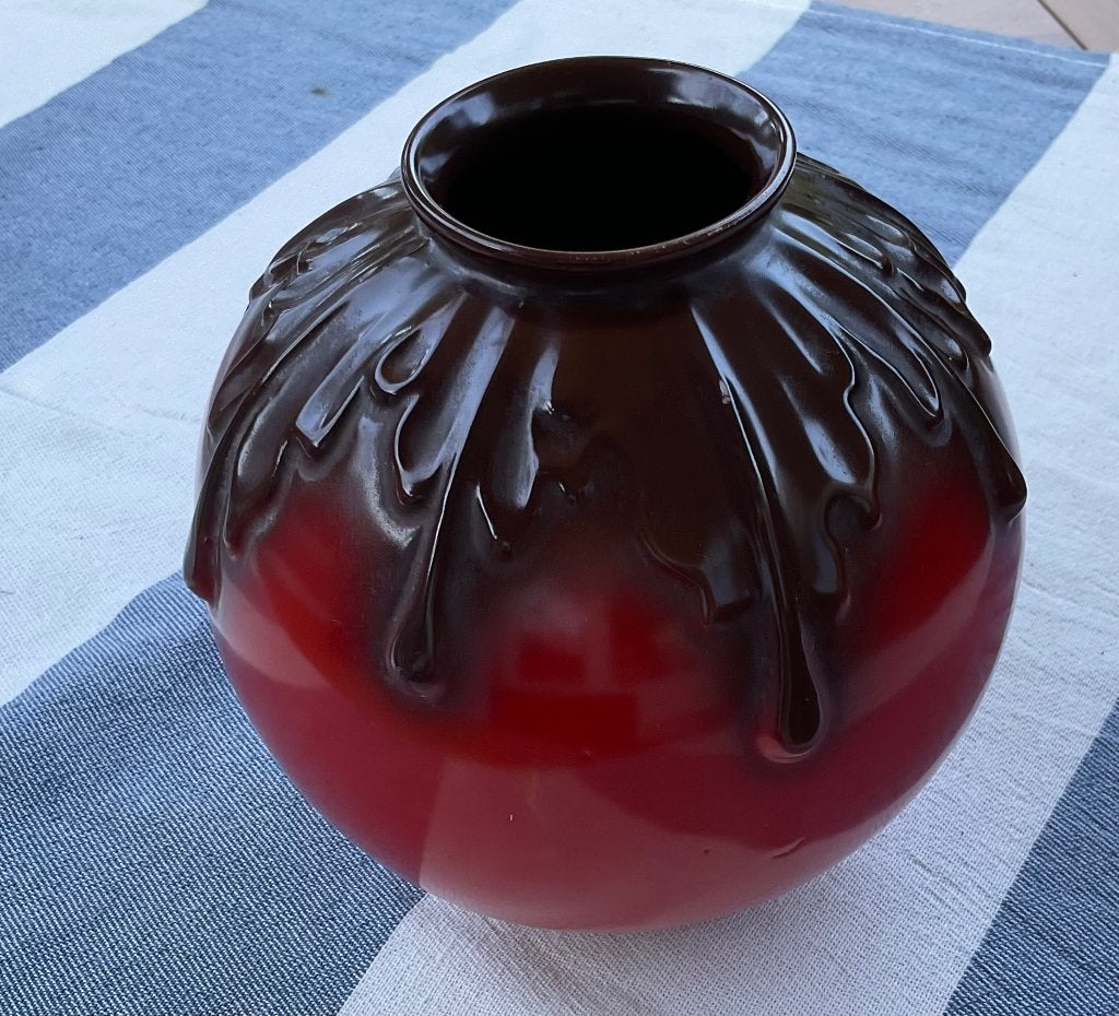 Art deco 1935 druppelvaas keramiek MOSA, Ophalen of Verzenden