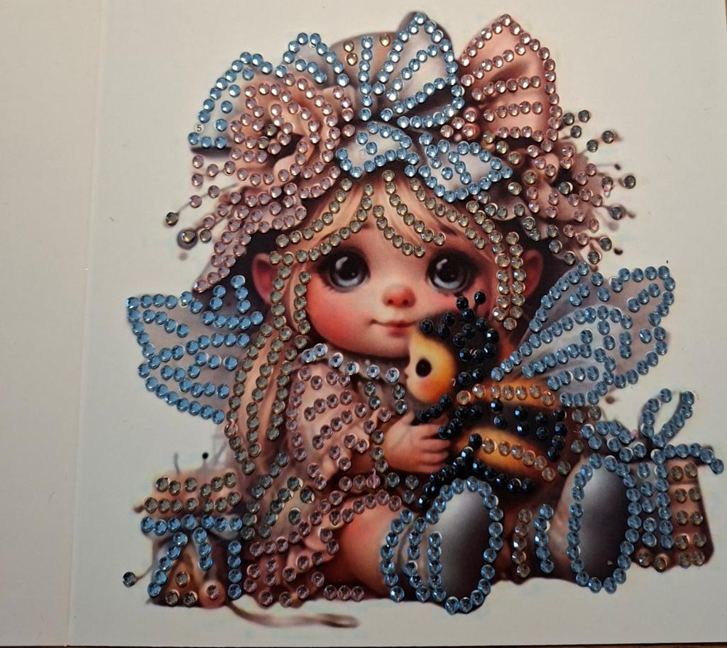Diamond Painting Kaartje: Lieve Elf met Bijtje, Ophalen of Verzenden, Nieuw, Kerst